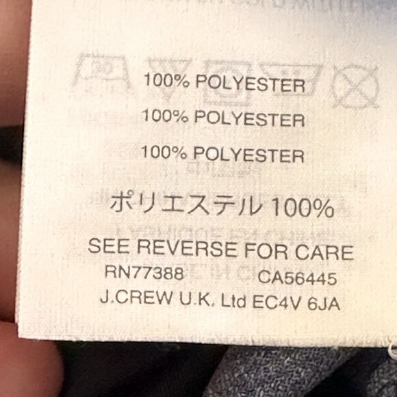 J Crew Pindot Lapel Pants Jumpsuit Women's Size 8 Navy Blue Romper - Picture 10 of 11